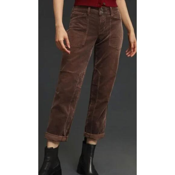 Pilcro Pants - Anthropologie Pilcro Women's The Wanderer Pants Corduroy Cargo Utility 30 Brown